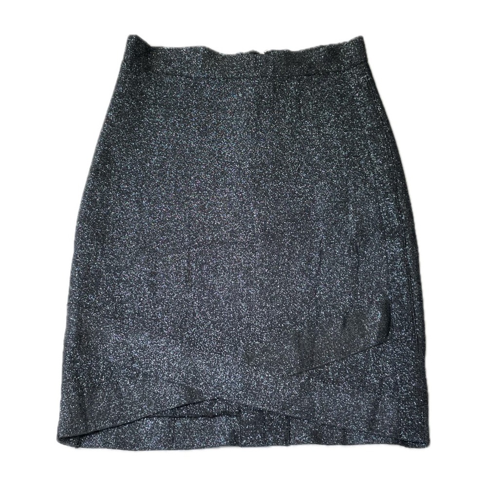 bebe Black Sparkle Pencil Skirt